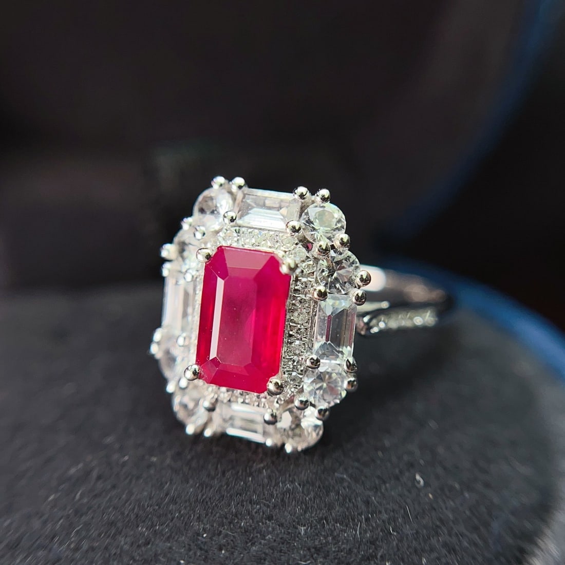 14k Gold 1.25 Ct Natural Ruby & Diamond & Sapphire Ring/pendant( Without Chain ) - 3