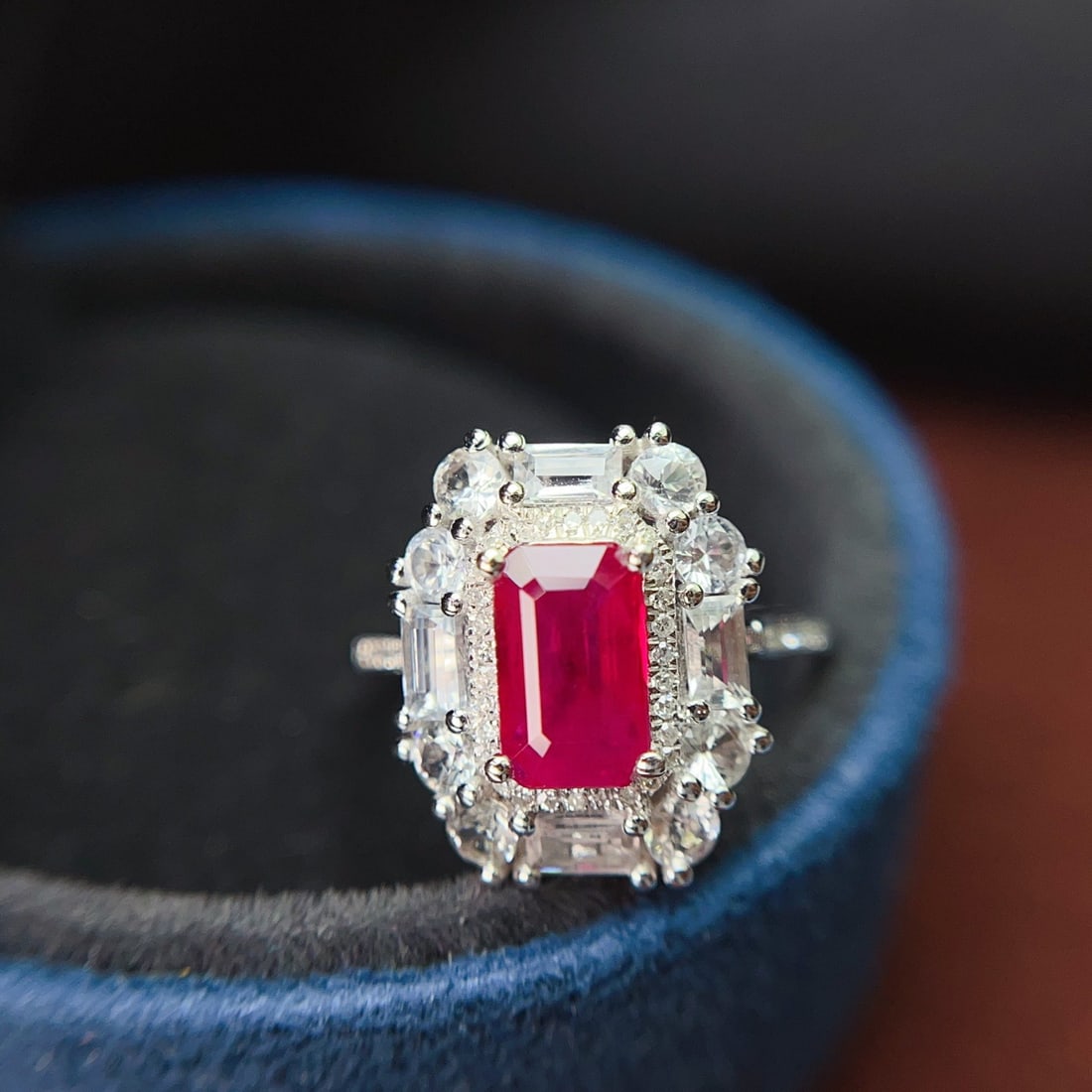 14k Gold 1.25 Ct Natural Ruby & Diamond & Sapphire Ring/pendant( Without Chain ) - 6