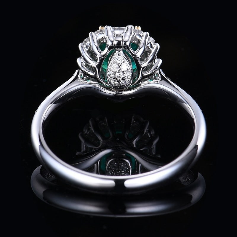 14k Gold 1.34 Ctw Vivid Green Natural Emerald & Diamond Ring/pendant( Without Chain ) - 6