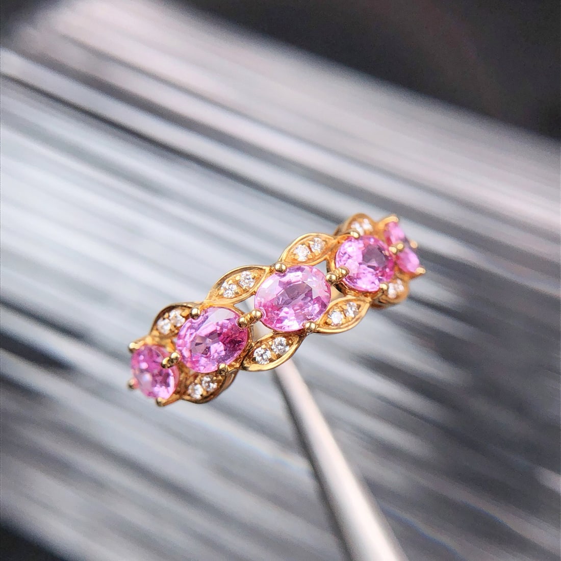 14k Gold 1.69 Ctw Natural Sapphire & Diamond Ring - 2