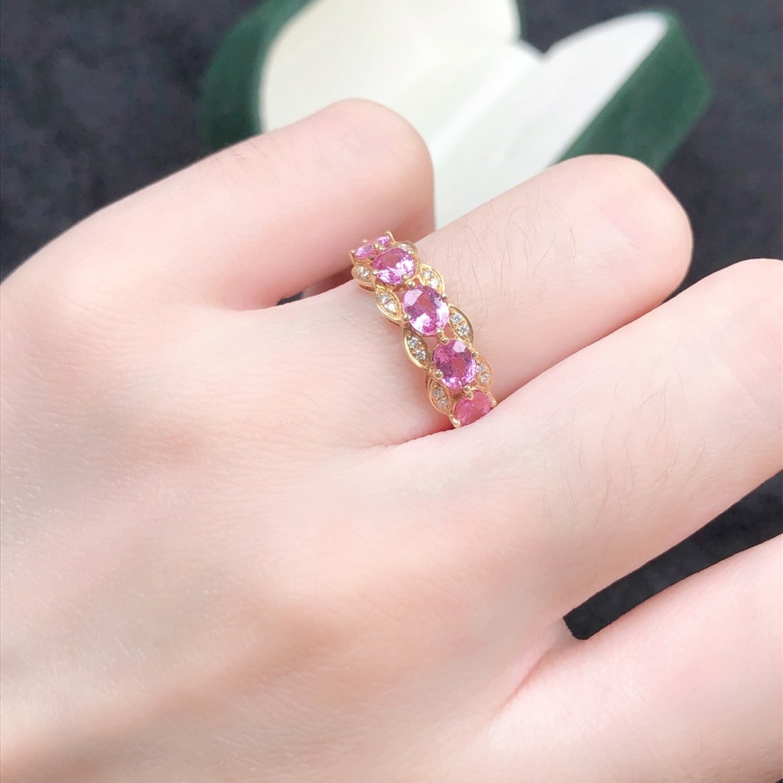 14k Gold 1.69 Ctw Natural Sapphire & Diamond Ring - 8