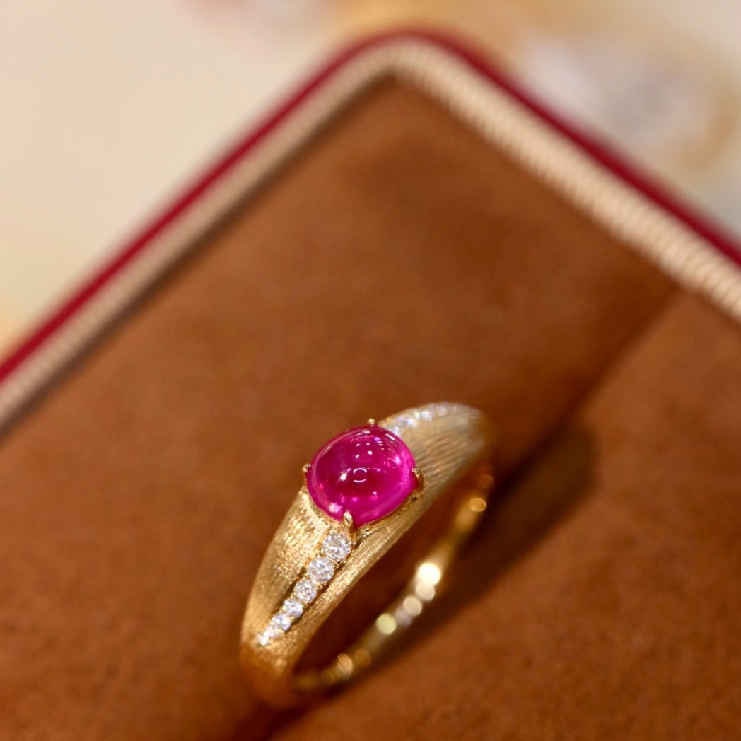 14k Gold 1.06 Ctw Natural Ruby & Diamond Ring - 3