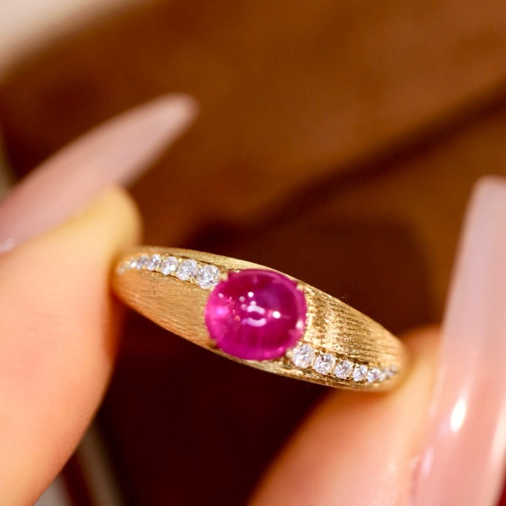 14k Gold 1.06 Ctw Natural Ruby & Diamond Ring - 5