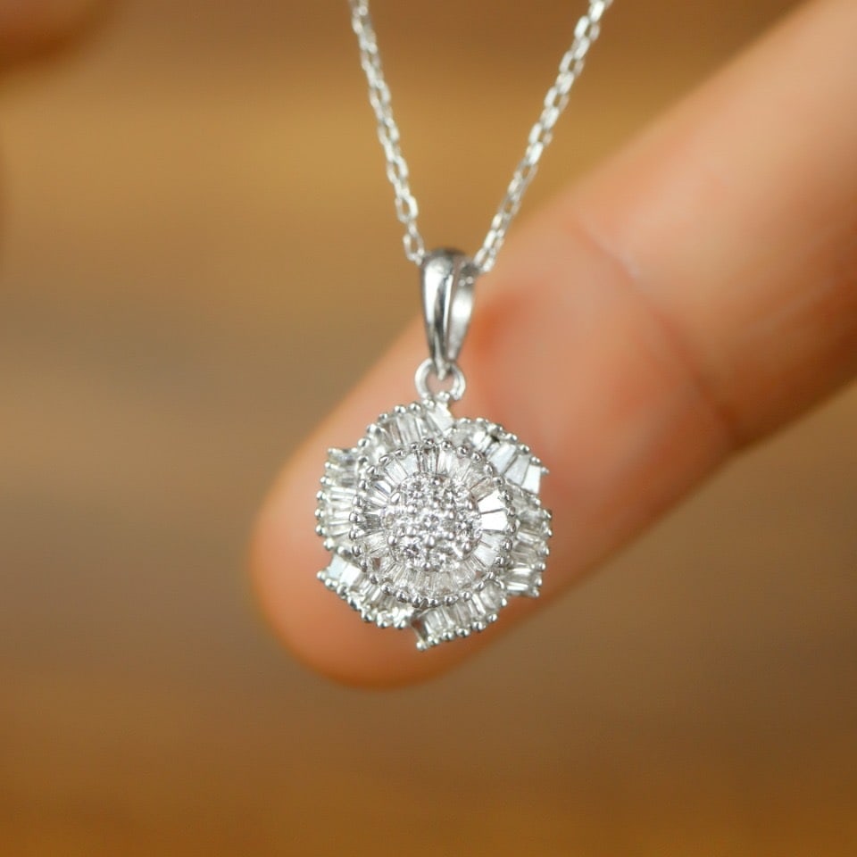 14k Gold 0.40 Ct Natural H Diamond Pendant( Without Chain ) - 4