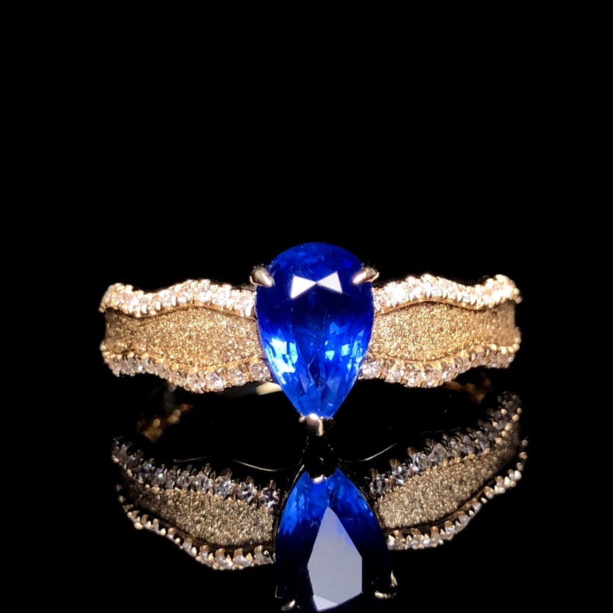 14k Gold 1.43 Ctw Natural Sapphire & Diamond Ring - 3