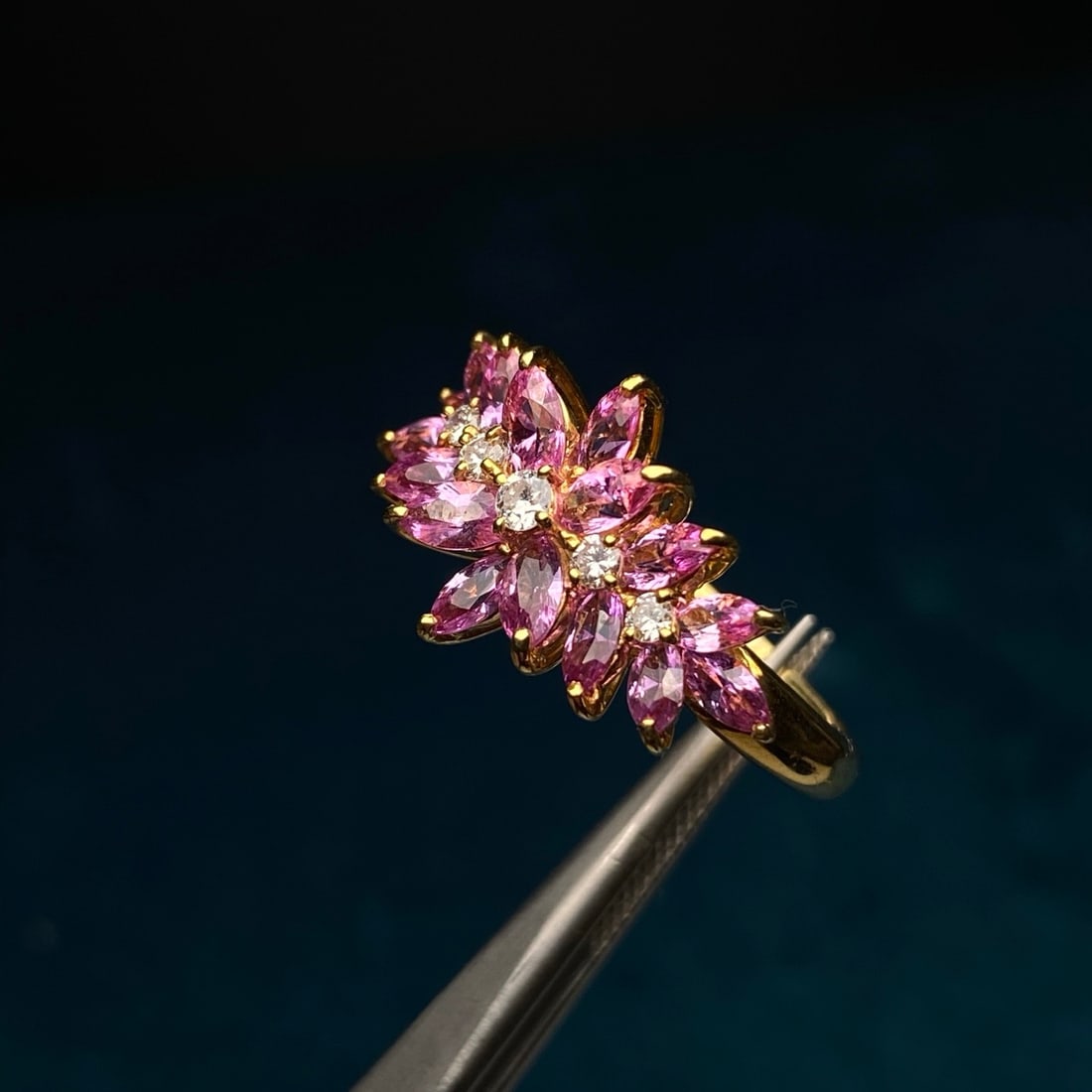 14k Gold 2.02 Ctw Natural Sapphire & Diamond Ring - 5