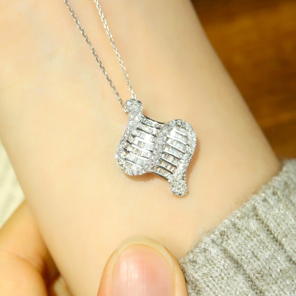 14k Gold 0.78 Ct Natural H Diamond Pendant( Without Chain ) - 4