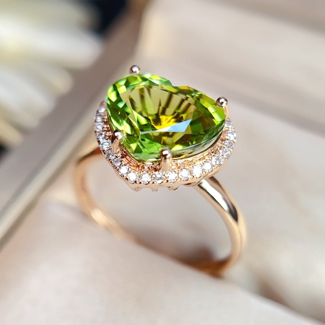 14k Gold 3.74 Ctw Natural Tourmaline & Diamond Ring - 5