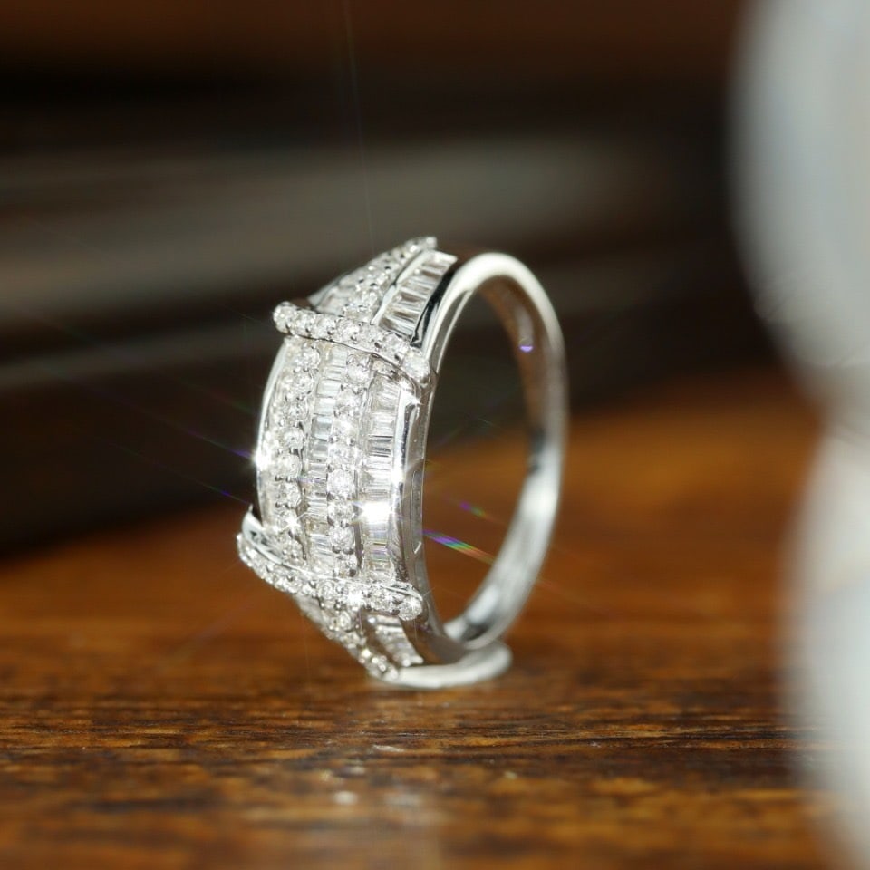 14k Gold 1 Ct Natural H Diamond Ring - 4