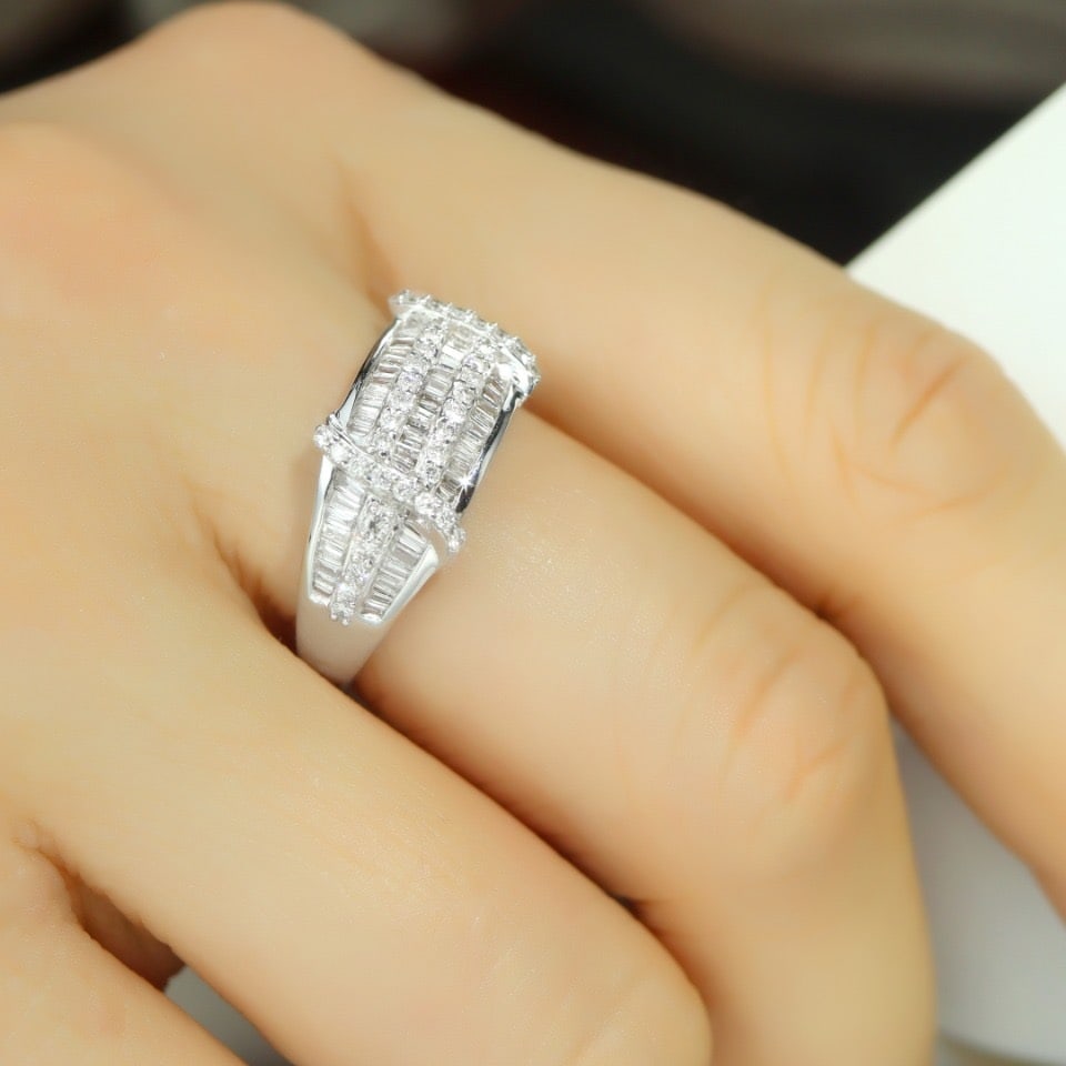 14k Gold 1 Ct Natural H Diamond Ring - 5