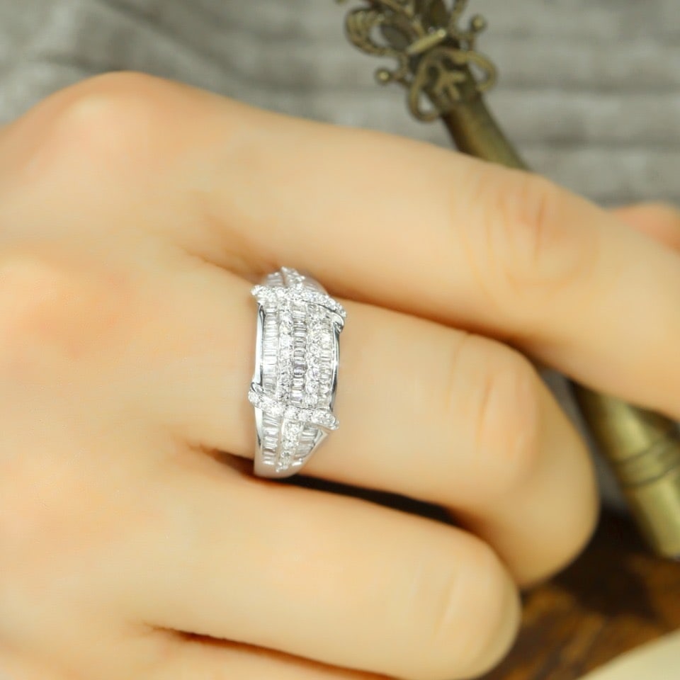 14k Gold 1 Ct Natural H Diamond Ring - 6