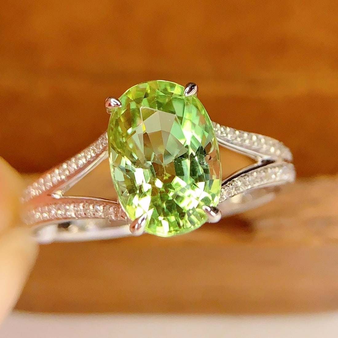 14k Gold 3.58 Ct Natural Tourmaline & Diamond Ring - 4