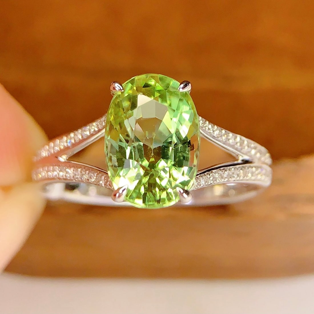 14k Gold 3.58 Ct Natural Tourmaline & Diamond Ring - 5