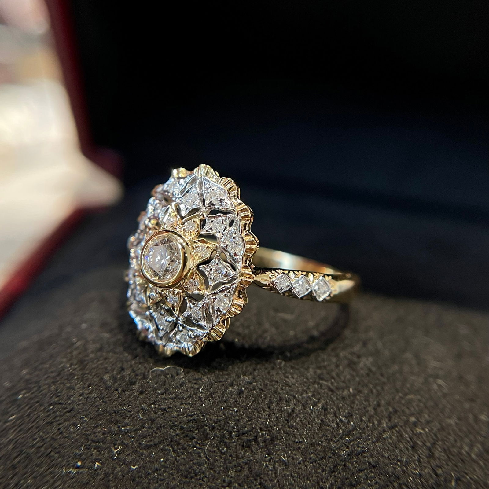 14k Gold 0.26 Ct Natural H Diamond Ring (1 of 7)