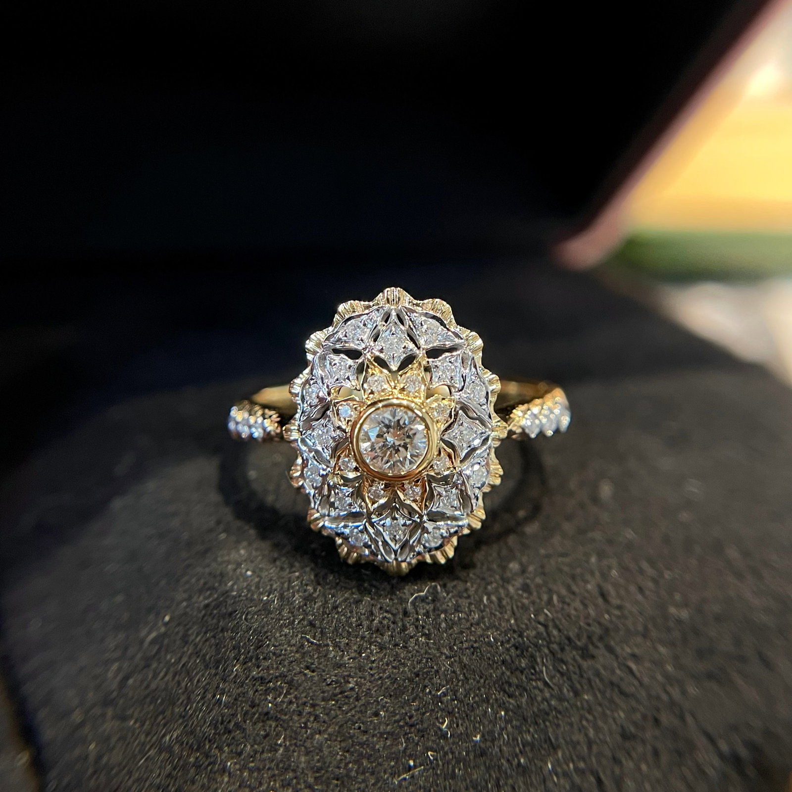 14k Gold 0.26 Ct Natural H Diamond Ring - 2