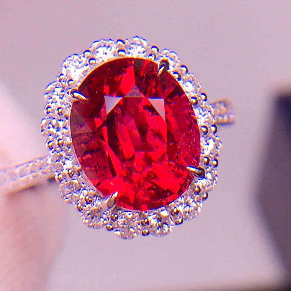 14k Gold 4.1 Ct Natural Tourmaline & Diamond Ring - 2