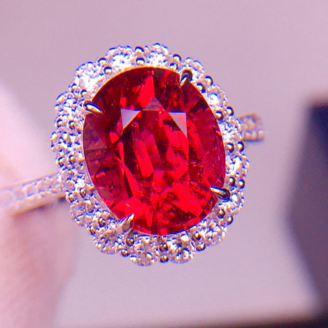 14k Gold 4.1 Ct Natural Tourmaline & Diamond Ring - 4