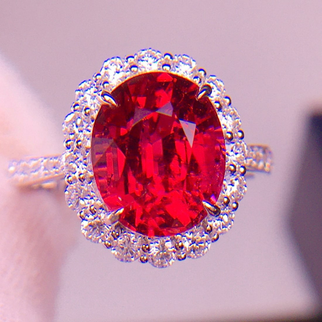 14k Gold 4.1 Ct Natural Tourmaline & Diamond Ring - 5