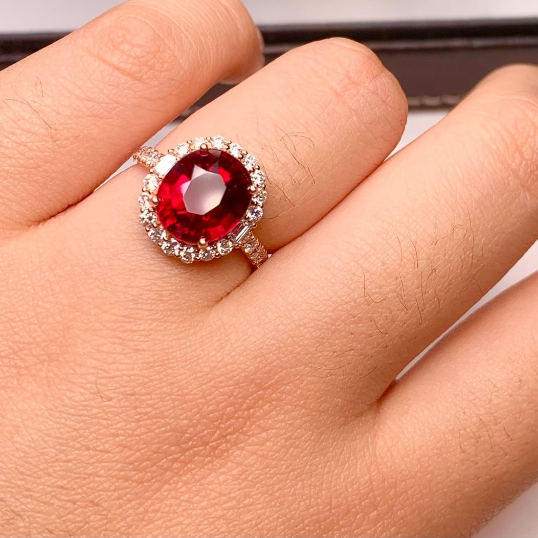 14k Gold 4.81 Ct Natural Tourmaline & Diamond Ring - 8