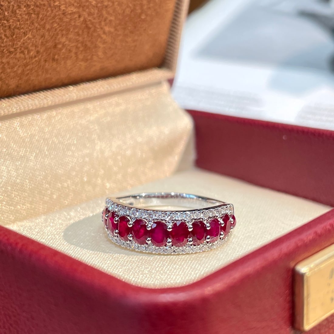 14k Gold 1.5 Ct Natural Ruby & Diamond Ring: Ref:231136435 // gold content:14k gold // ring size:7. 25us // // main gemstone:ruby // shape:oval // carat weight:1. 5ct // color:red // treatment:natural // // adjacent gemstone 2 : diamond // shape
