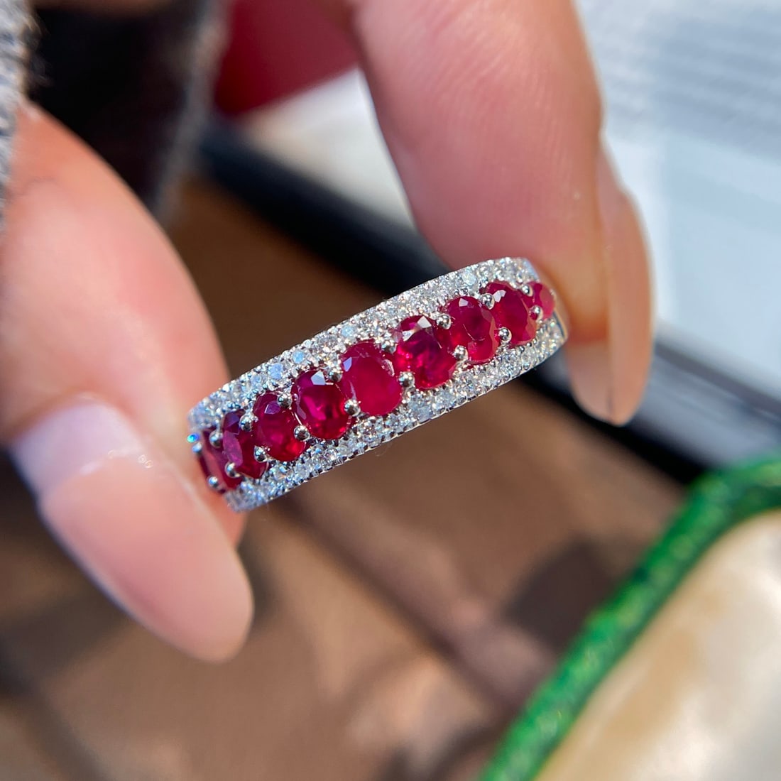 14k Gold 1.5 Ct Natural Ruby & Diamond Ring - 2