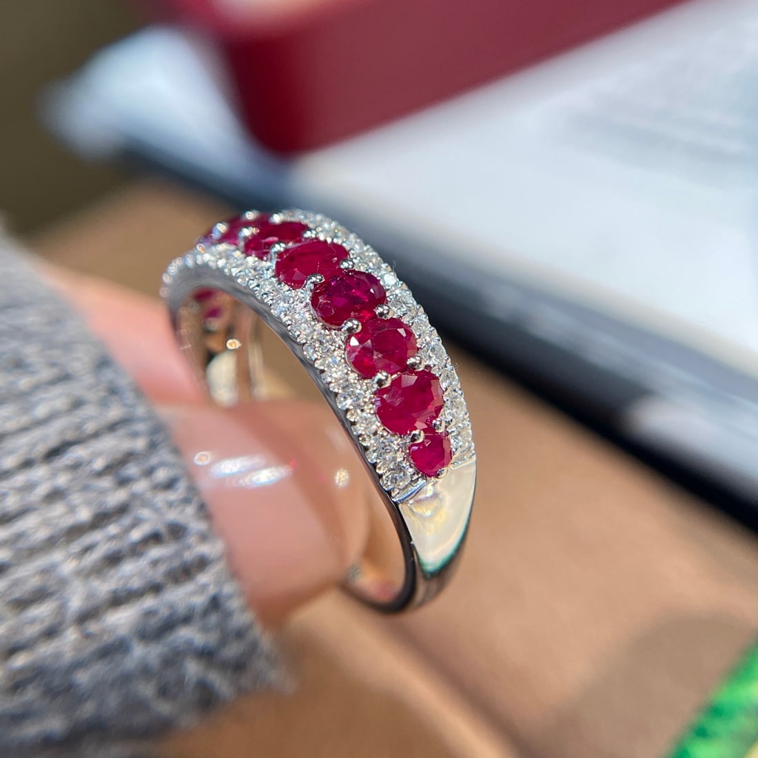 14k Gold 1.5 Ct Natural Ruby & Diamond Ring - 3