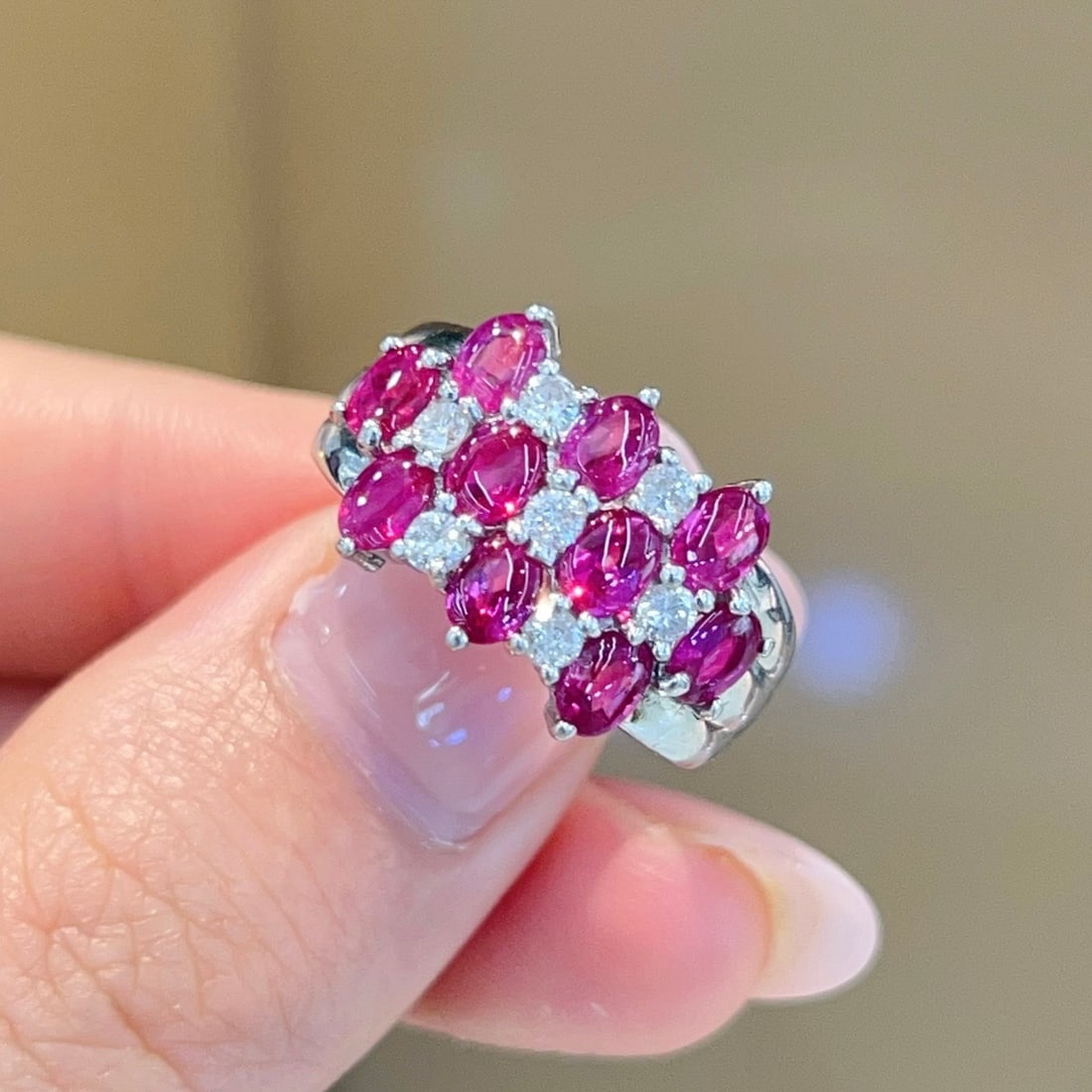 14k Gold 2.85 Ctw Natural Ruby & Diamond Ring - 2