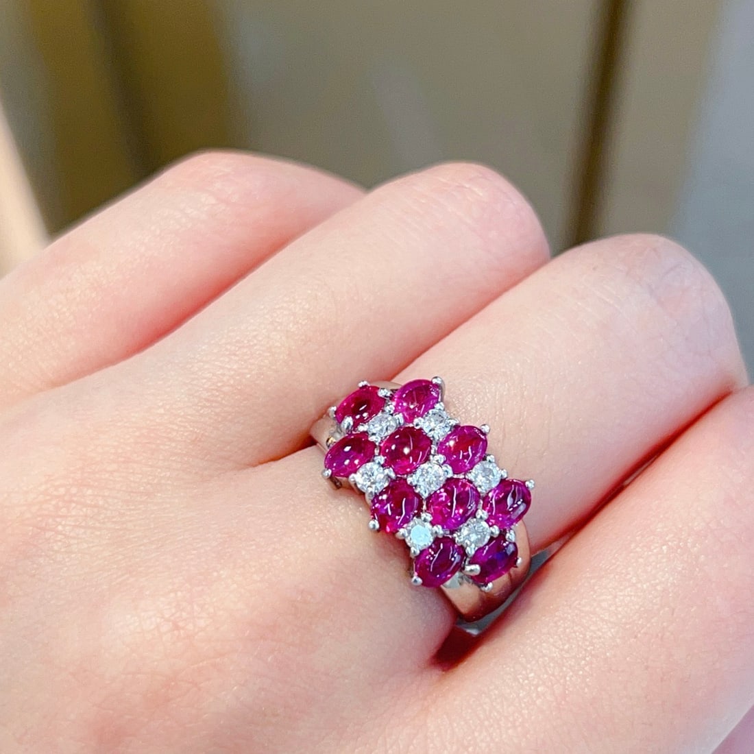 14k Gold 2.85 Ctw Natural Ruby & Diamond Ring - 4