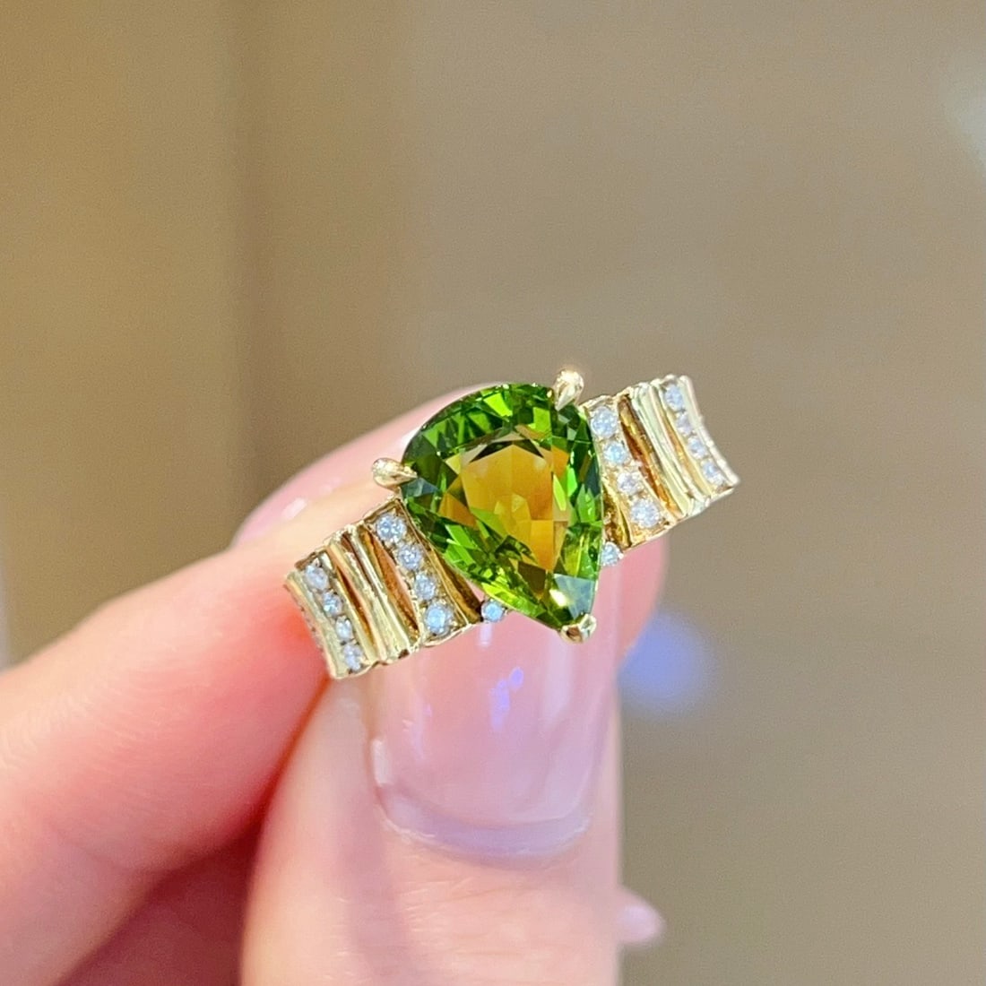 14k Gold 3.22 Ctw Natural Tourmaline & Diamond Ring - 3