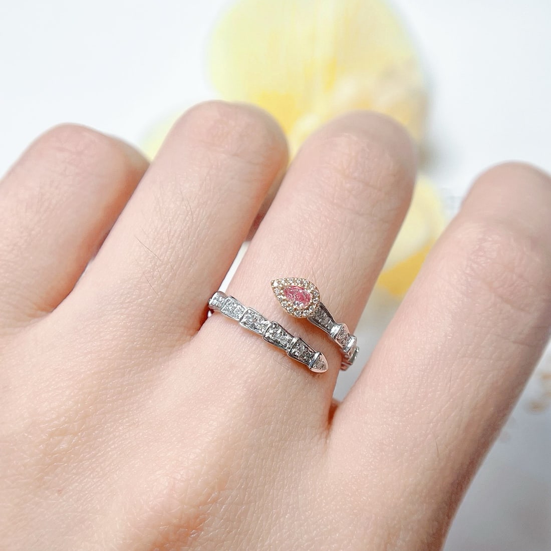 14k Gold 0.42 Ctw Natural Pink Diamond & Diamond Ring - 3