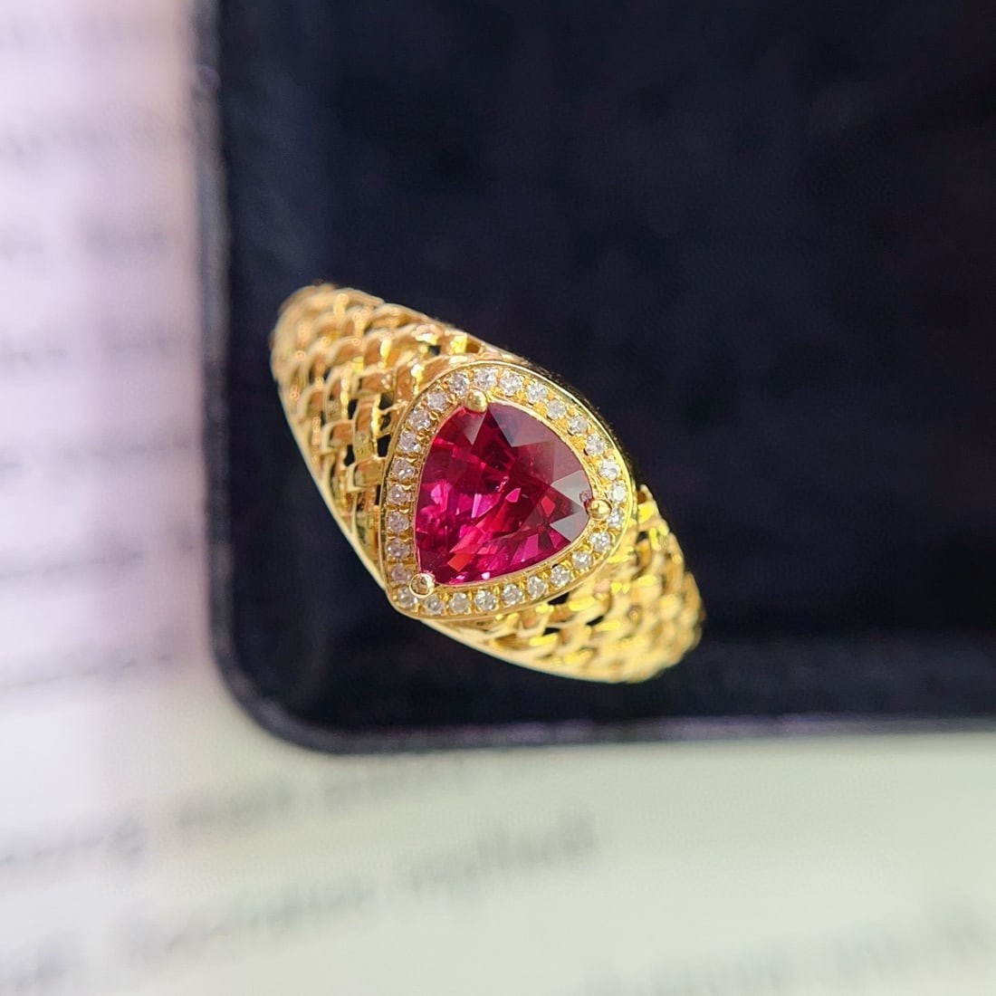 14k Gold 1.15 Ct Natural Ruby & Diamond Ring - 6