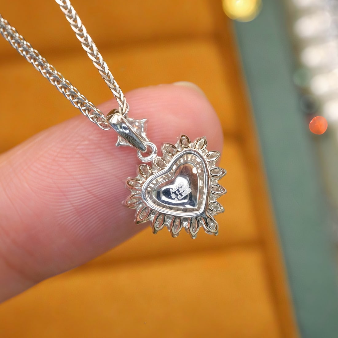 14k Gold 1.90 Ctw Natural Sapphire & Diamond Pendant( Without Chain ) - 4