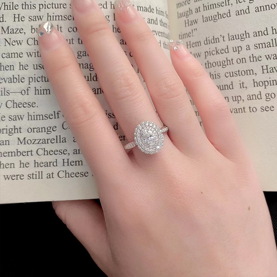 Gia Certified 14k Gold 1.00 Ctw Natural D Si2 Oval Diamond Ring/pendant( Without Chain ) - 2