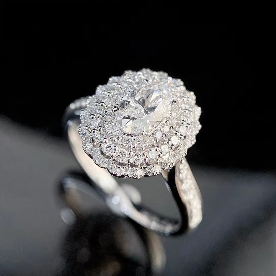 Gia Certified 14k Gold 1.00 Ctw Natural D Si2 Oval Diamond Ring/pendant( Without Chain ) - 6