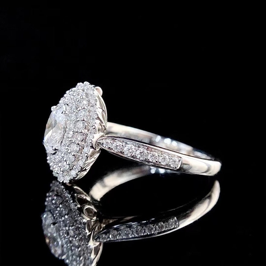 Gia Certified 14k Gold 1.00 Ctw Natural D Si2 Oval Diamond Ring/pendant( Without Chain ) - 7