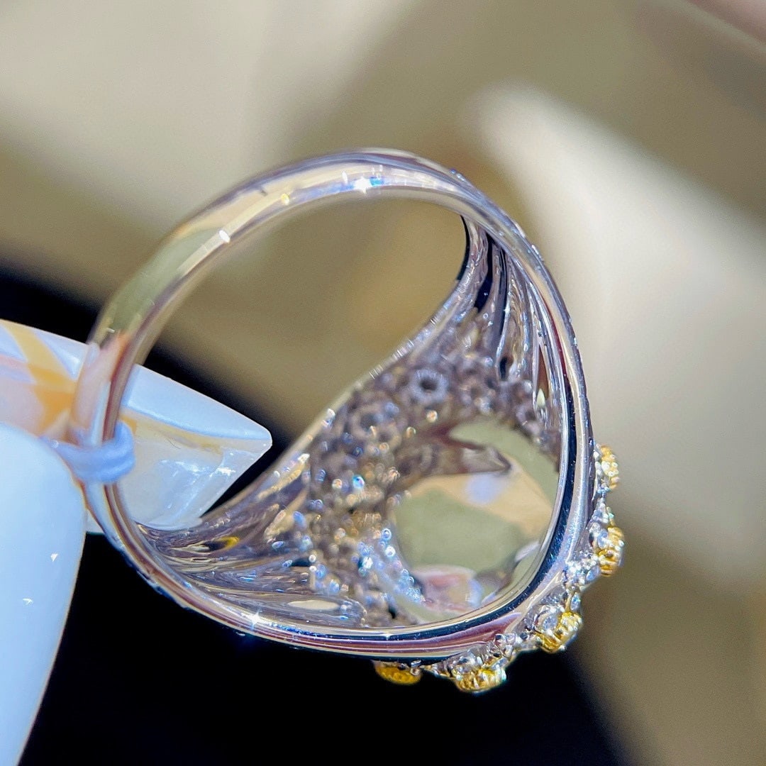 14k Gold 3.32 Ctw Natural Emerald & Diamond Ring - 9