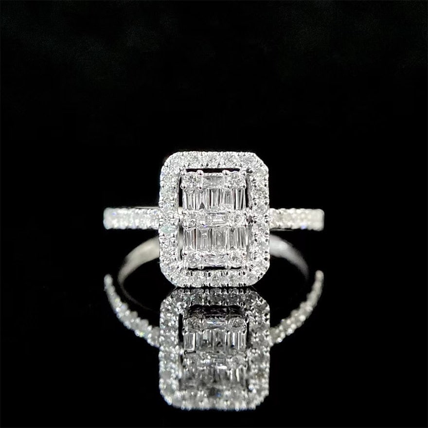 14k Gold 0.50 Ct Natural H Diamond Ring: Ref:231121117 // gold content:14k gold // ring size:7. 25us // // main gemstone:diamond // shape:multiple // carat weight:0. 50ct // clarity grade:vs-si // color:h // treatment:natural // Condition: