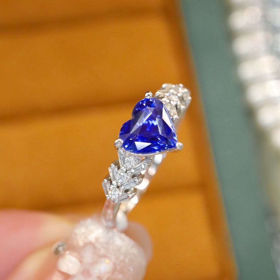 14k Gold 1.22 Ctw Natural Sapphire & Diamond Ring - 2