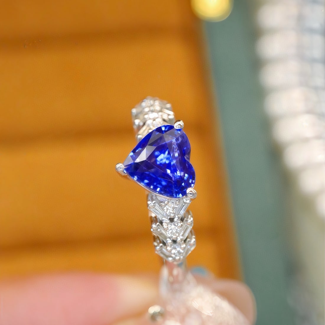 14k Gold 1.22 Ctw Natural Sapphire & Diamond Ring - 3