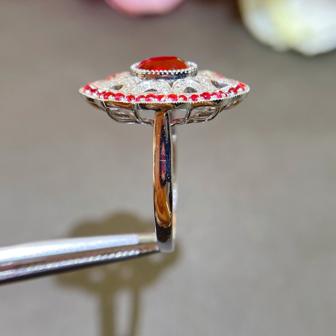 14k Gold 1.51 Ctw Natural Ruby & Diamond Ring - 4