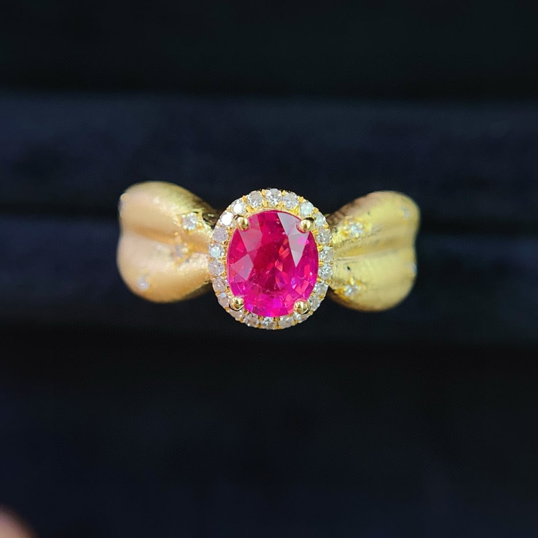 14k Gold 1.15 Ct Natural Ruby & Diamond Ring - 5