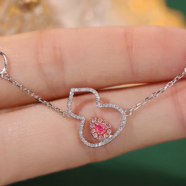 14k Gold 0.28 Ct Natural Color Diamond Bracelet (1 of 9)