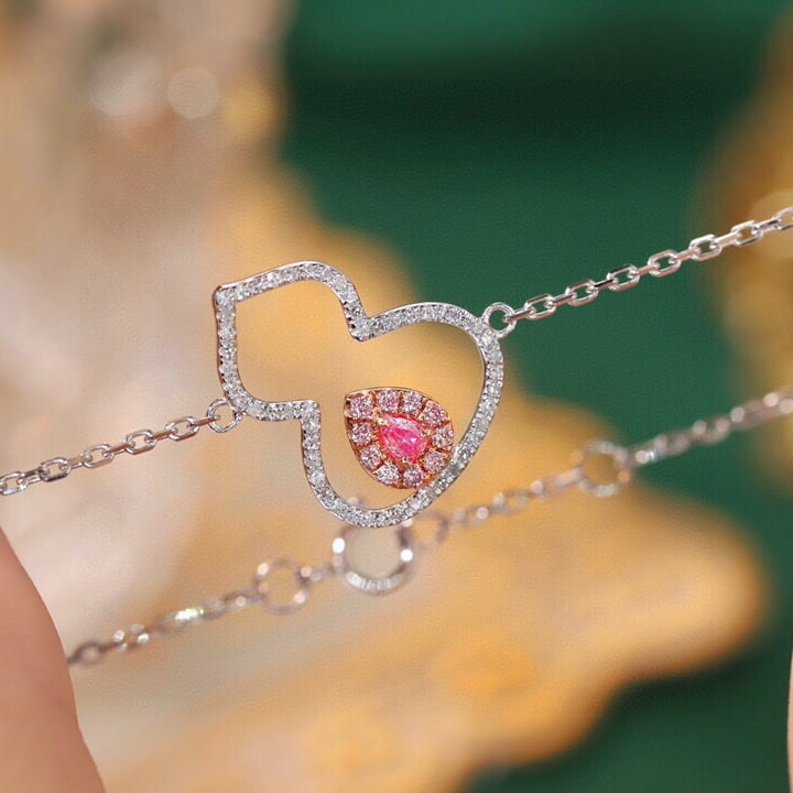 14k Gold 0.28 Ct Natural Color Diamond Bracelet - 3