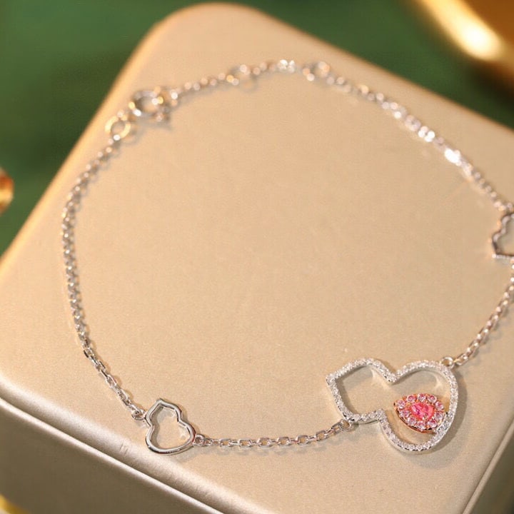 14k Gold 0.28 Ct Natural Color Diamond Bracelet - 5