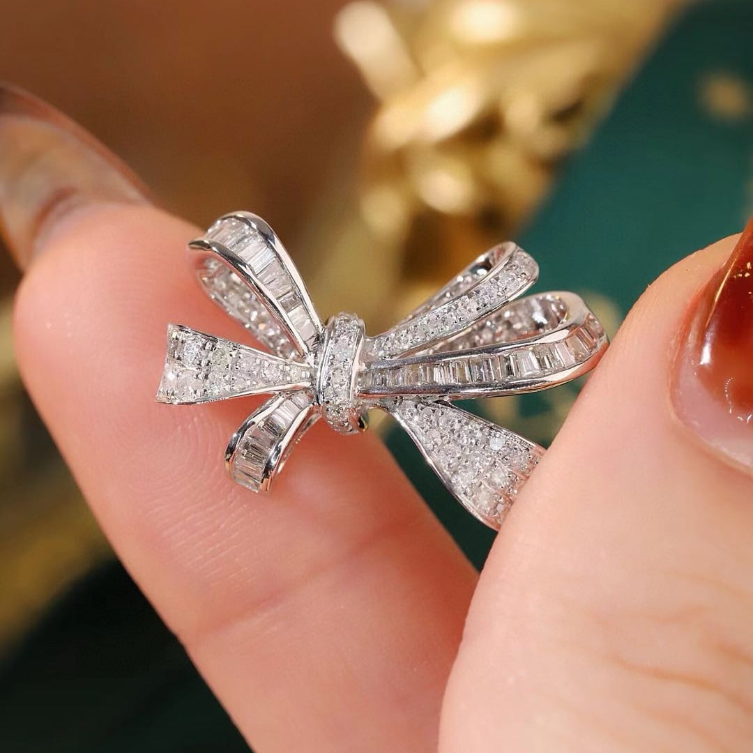 14k Gold 1.3 Ct Natural H Diamond Earrings - 4