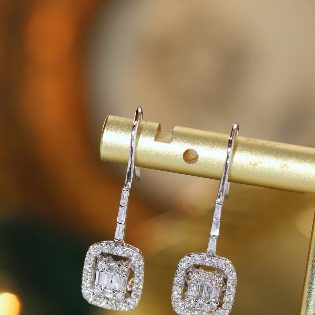 14k Gold 0.6 Ct Natural H Diamond Earrings - 3