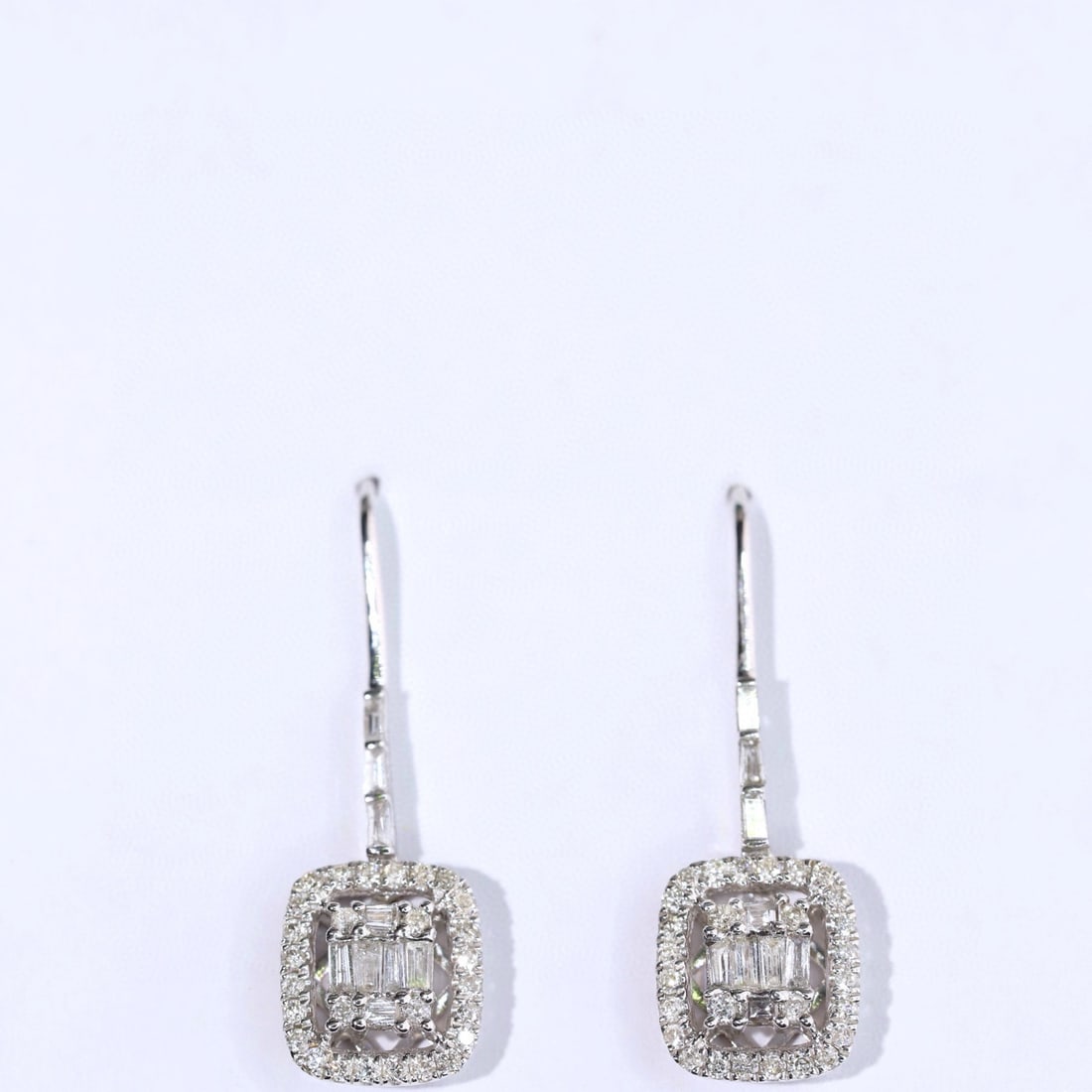 14k Gold 0.6 Ct Natural H Diamond Earrings - 4