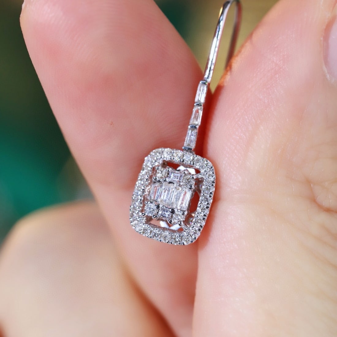 14k Gold 0.6 Ct Natural H Diamond Earrings - 5