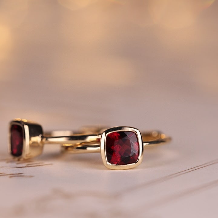 14k Gold 0.55 Ct Natural Tourmaline Earrings - 6