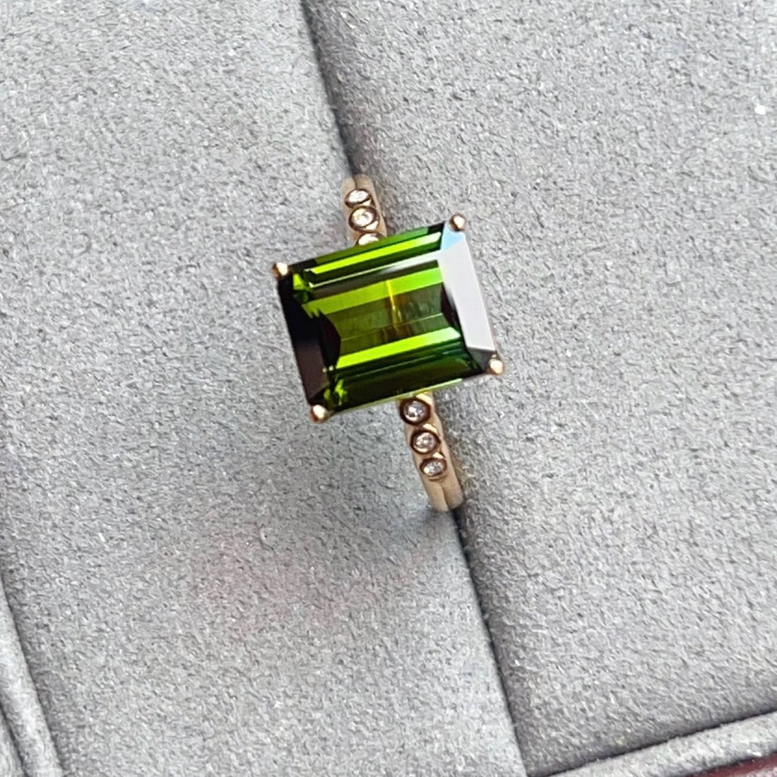 14k Gold 5.08 Ctw Natural Tourmaline & Diamond Ring - 2